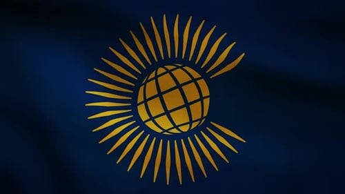 Realistic Waving Commonwealth of Nations Flag Animation