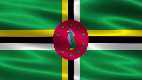 Animated Waving Flag of Dominica