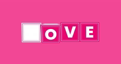 Modern Love Word Flip Reveal Animation
