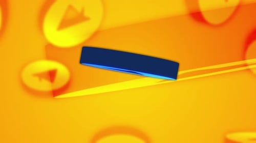 3D Telegram Logo Rotation Animation with Abstract Background
