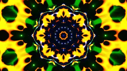 Vibrant kaleidoscope bursts with colorful, mesmerizing energy