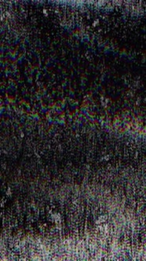 Retro Distorted Glitch Vertical Overlay with VHS Flicker