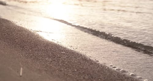 Wellen am Strand Sonnenuntergang 50p
