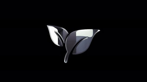 Ecology and eco friendly technology metal symbol loop rotating