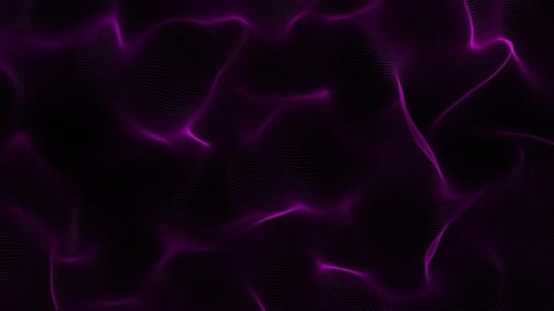Abstract Glowing Particle Wave Digital Background Loop