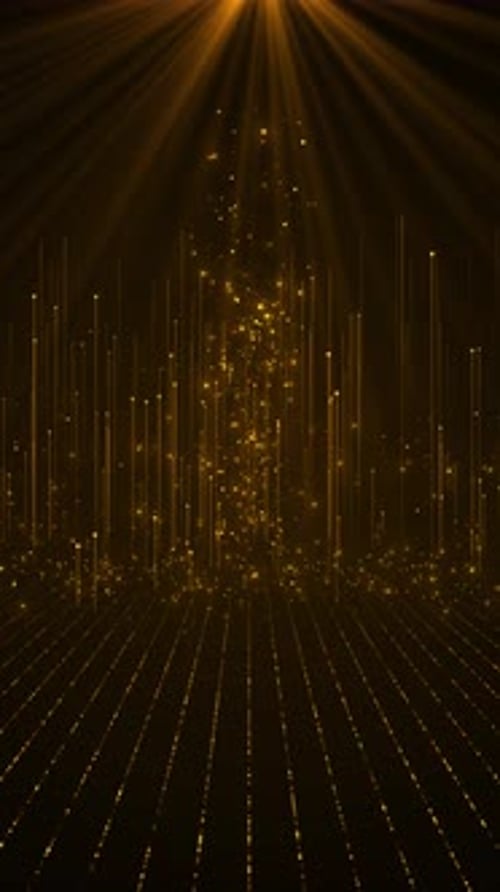 Performance of party awards stage background. Abstract tail particle falling down for new year, Chri