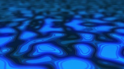 Abstract Blue Flowing Waves Motion Background