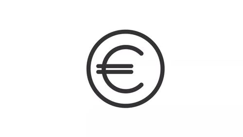Ícone animado do Euro Coin Line Ui