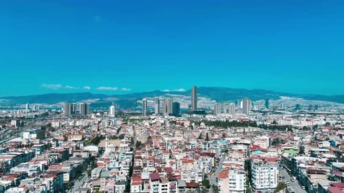 Izmir cityscape and skyscrapers