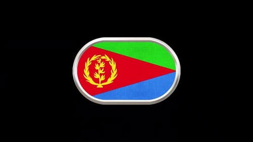 Eritrea Flag 3D Spinning Oval Emblem Animation