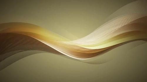 Abstract Gold Ribbon Flowing Animation