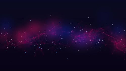 Digital Cyberspace with Particles Data Network Connections Technology Machine Learning Big Data