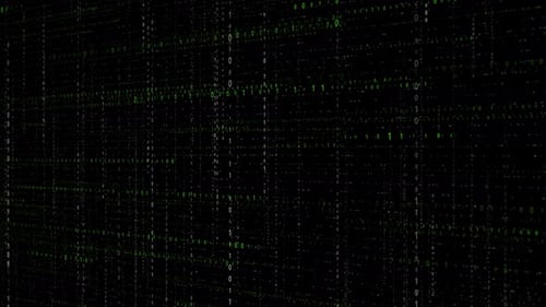 3D-Softwareentwicklung, Binärcode, Blockchain-Konzept, Konzept des Algorithmus für das digitale Zeitalter, binär