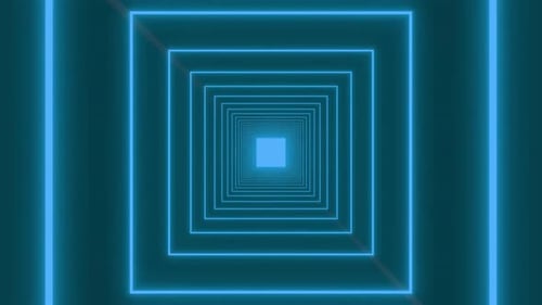 4k seamless looped animation. sci fi glow pattern Blue Loop neon Background