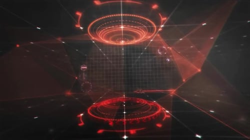 Fondo de bucle rojo de alta tecnología