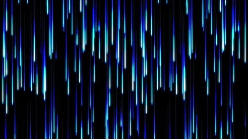 Futuristic Falling Glowing Lines Digital Background