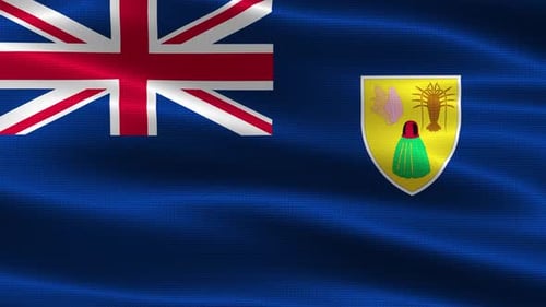 Turks and Caicos Islands Flag Waving Animation