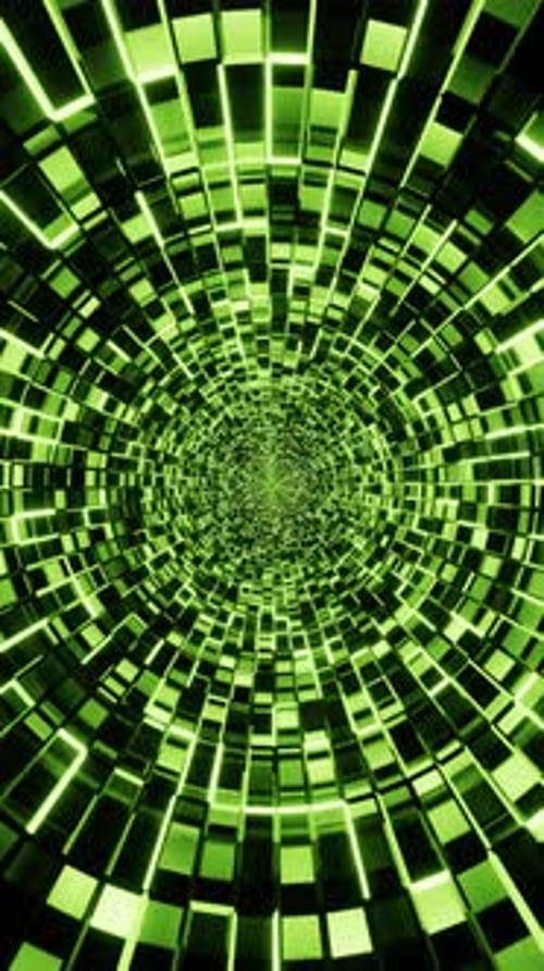 In den Tunnel fliegen SciFi-Raumschiff-Korridor
