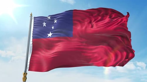 Samoa Flag 4K