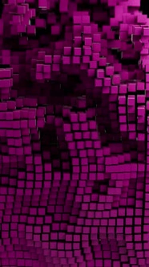 Pink Cubic Folding Pieces On Alpha