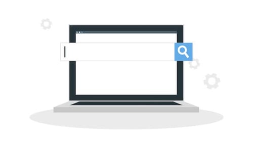 Modern Laptop Screen Search Bar Animation