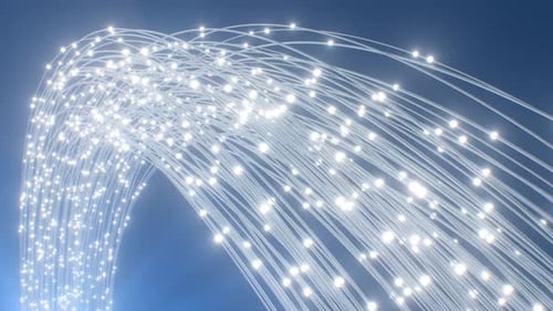Abstract Light Lines Data Stream Background
