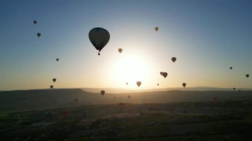 Scenic Hot Air Balloons at Sunrise