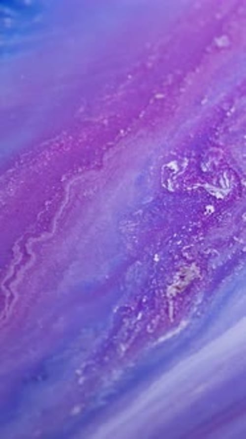 Abstract Waves of Purple and Blue Fluid