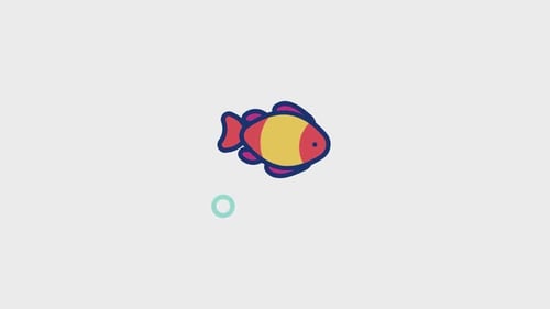 Animiertes Clownfisch-Symbol