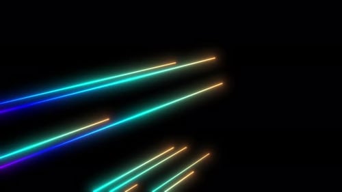Abstract background with neon light lines glowing