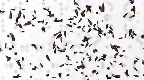 Abstract Falling Bottles Celebration Background Loop