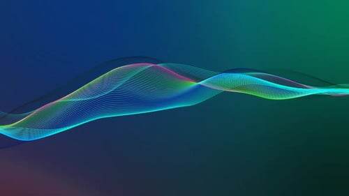 Hintergrund Blauer Farbverlauf, Linienwellenanimation