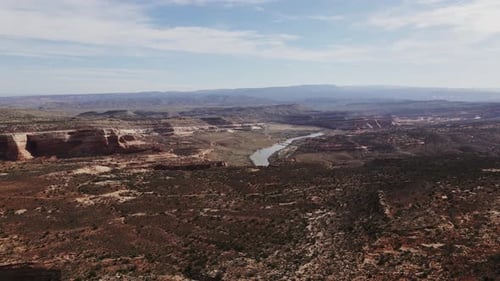 Forlorn deserted ranch lands of New Mexico Colorado aerial