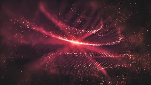 Pink And Yellow Glittering Particles Motion Loop