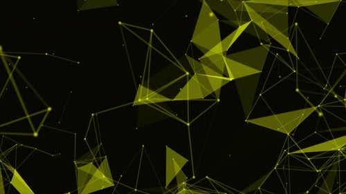 Plexus Futuristic Technology Background Yellow V6