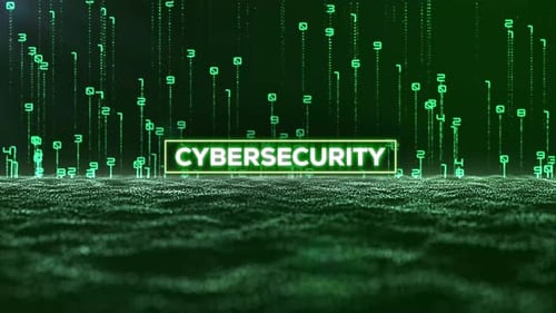 Matrix Binary Code And Cybersecurity Word 4 K