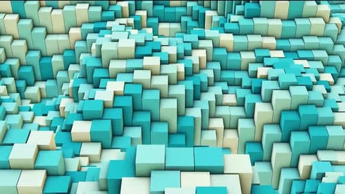 Abstract Geometric Cubes Rising Falling Looping Background