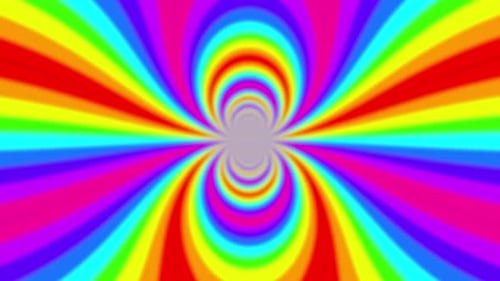 Trippy Psychedelic, bunter Regenbogen, flüssiger Marmor, Gradientenwellenanimation, trendig, hypnotisch, abstrakt