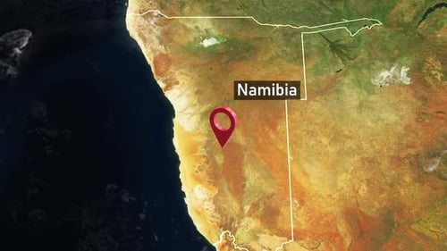 Namibia Country Zoom aus dem Weltraum