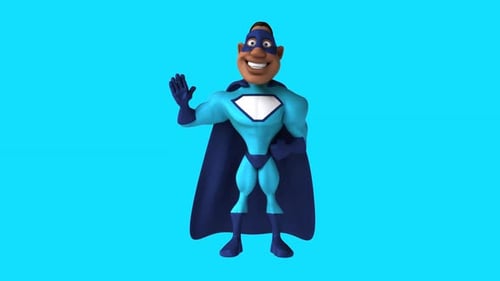Fun 3D cartoon superhero (with alpha channel included)