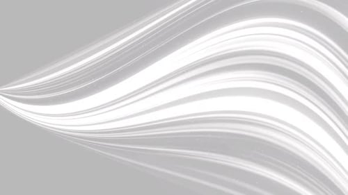 Gray and White Abstract Background with Flowing Particles Digital Future Technology Concept