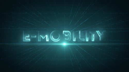 E Mobility 4K Digital Data Text