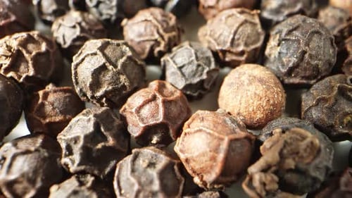 Close-Up of Textured Black Peppercorns