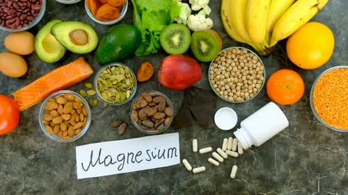 Different Foods Containing Potassium Selective Focus