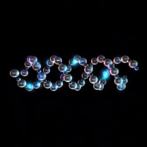 Chrome Spinning 3D Sub Atomic Dna Structure