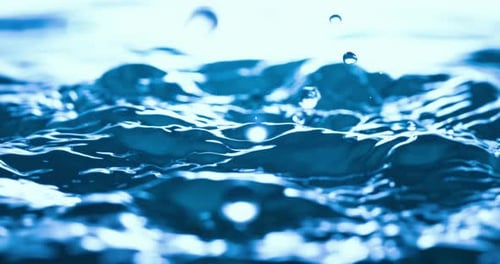 Water Droplets Splashing in Macro