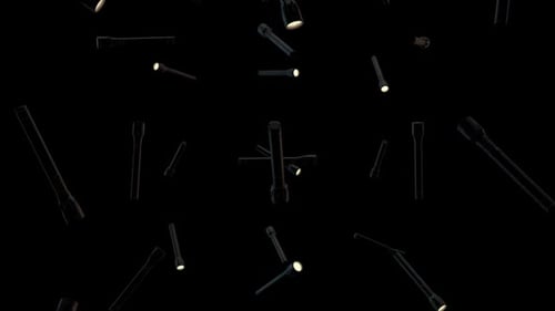 Flash Light Falling Alpha Channel