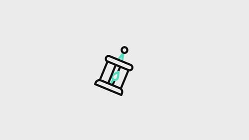 Animated Flat Design Lantern Icon for Ramadan and Eid