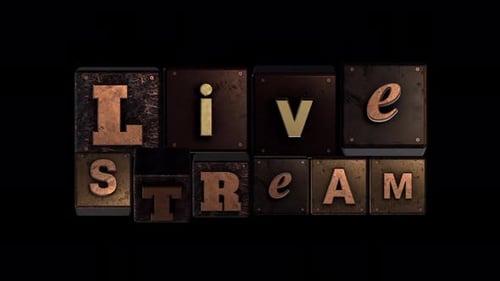 Livestream-Bildunterschrift vom Typ Metal Block