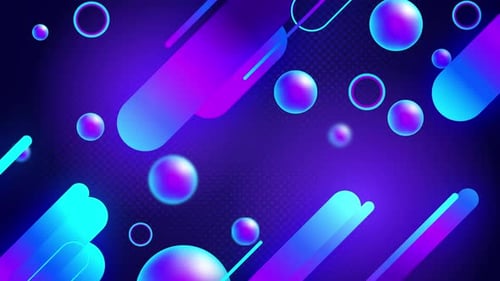 Dynamic Abstract Background with Glowing Geometric Shapes